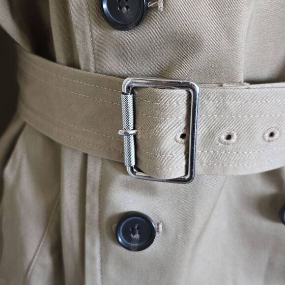 Banana Republic Men's Tan Trench Coat, NWOT, Sz. L - Picture 3 of 12